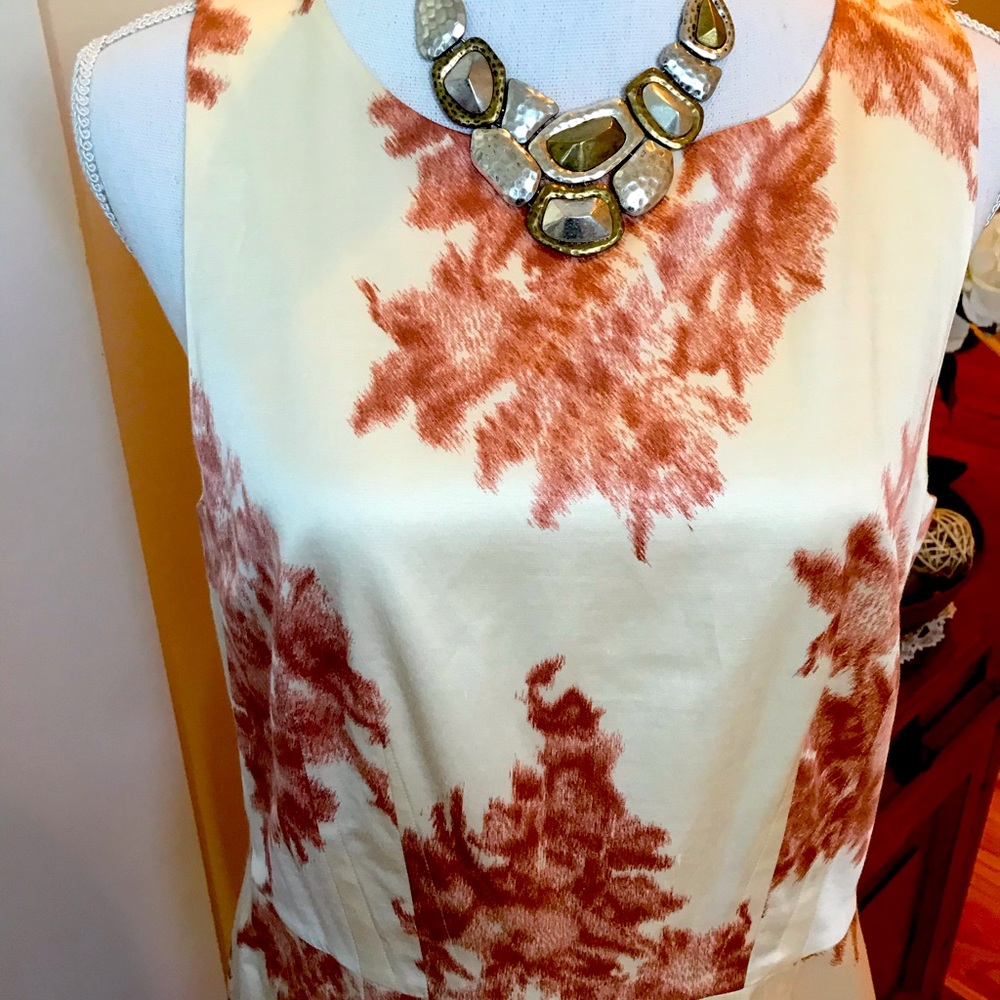 Ann Taylor Silk Lined Summer Sheath Dress Size 12